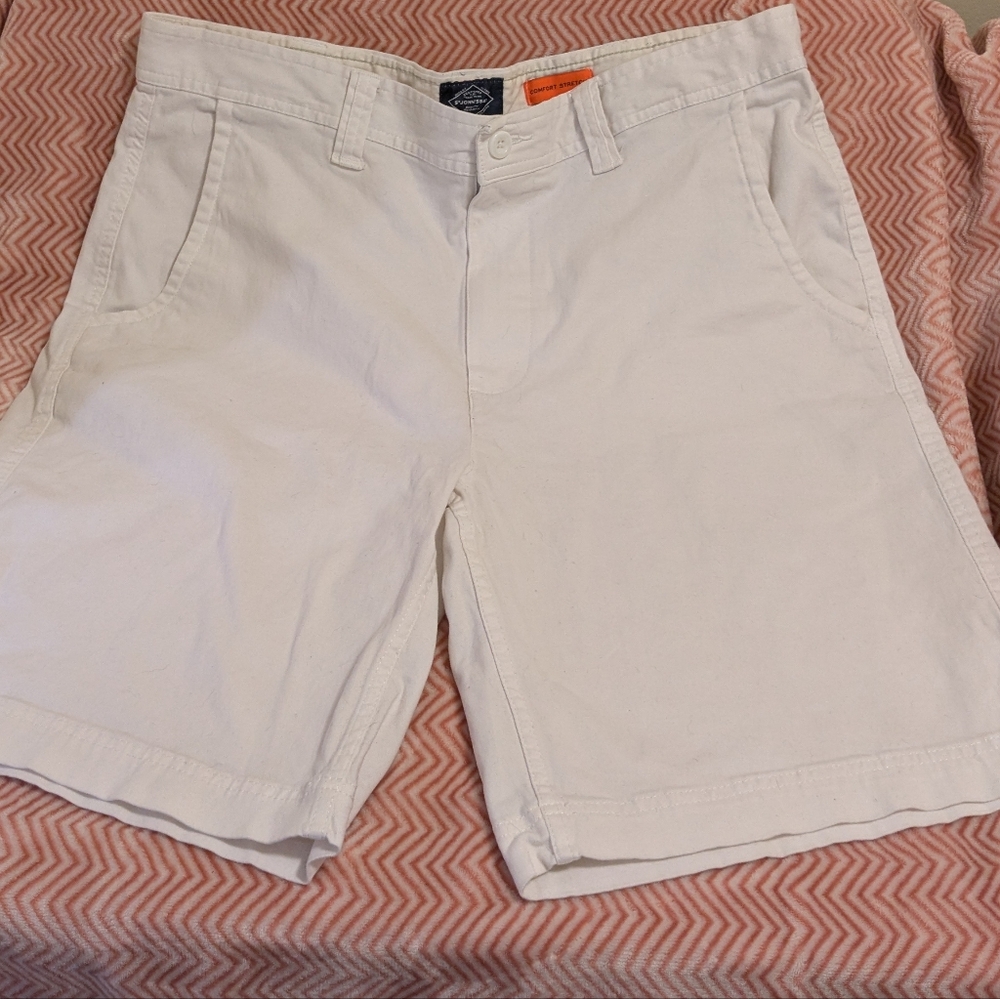 St. John's Bay White Flat Front Men's Shorts